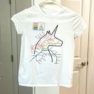 Girls short sleeve unicorn T-shirt